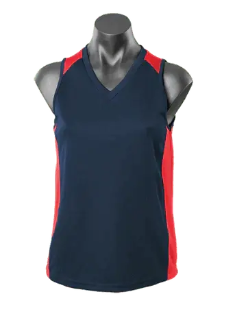 Aussie Pacific Premier Ladies Singlet 2101 Casual Wear Aussie Pacific Navy/Red 8